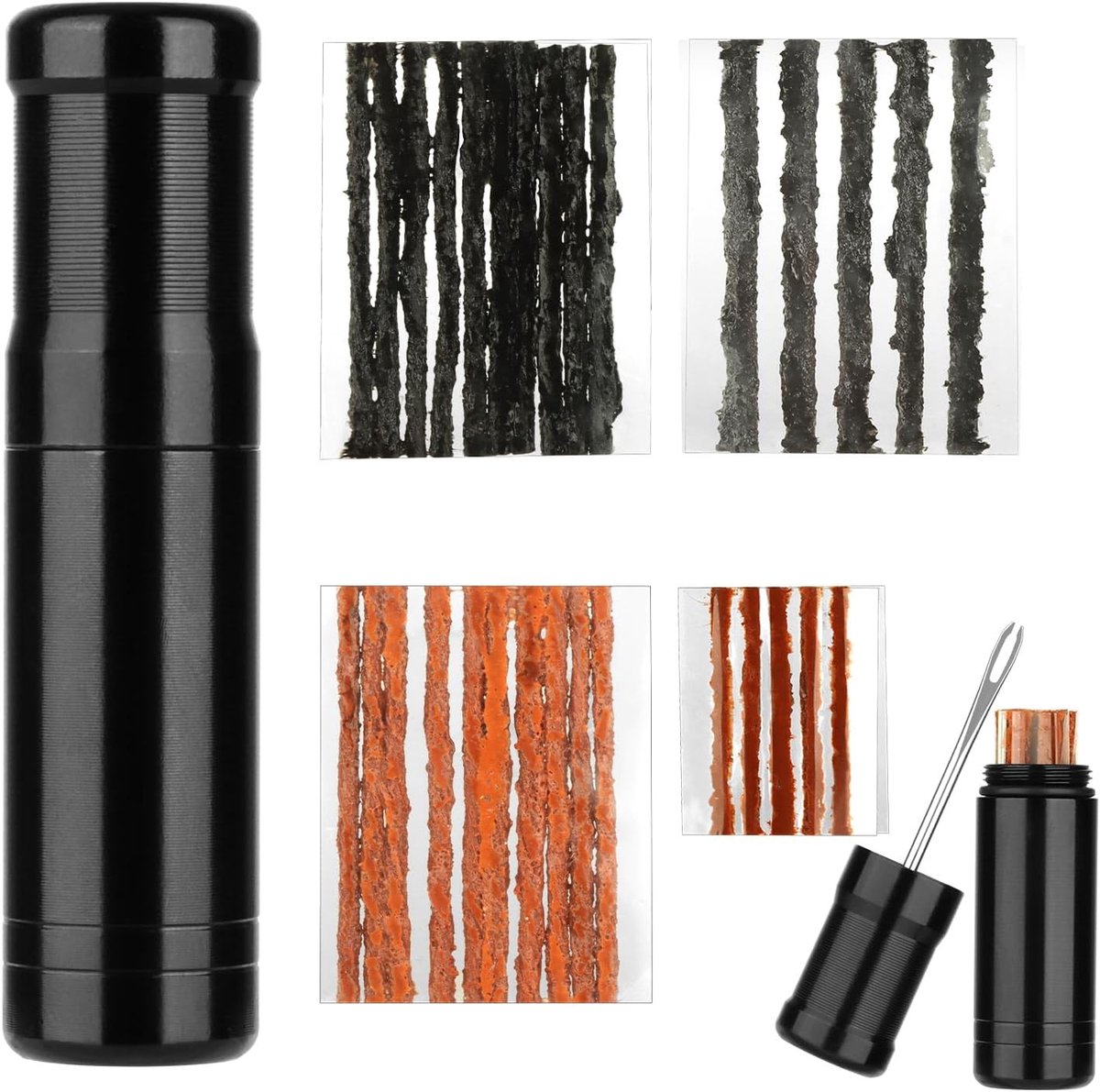 Tire Repair Kit voor Tubeless MTB Fietsen, Inclusief 30 Hechtingsstrips en Reparatietools voor Snel Herstellen van Fietsbanden