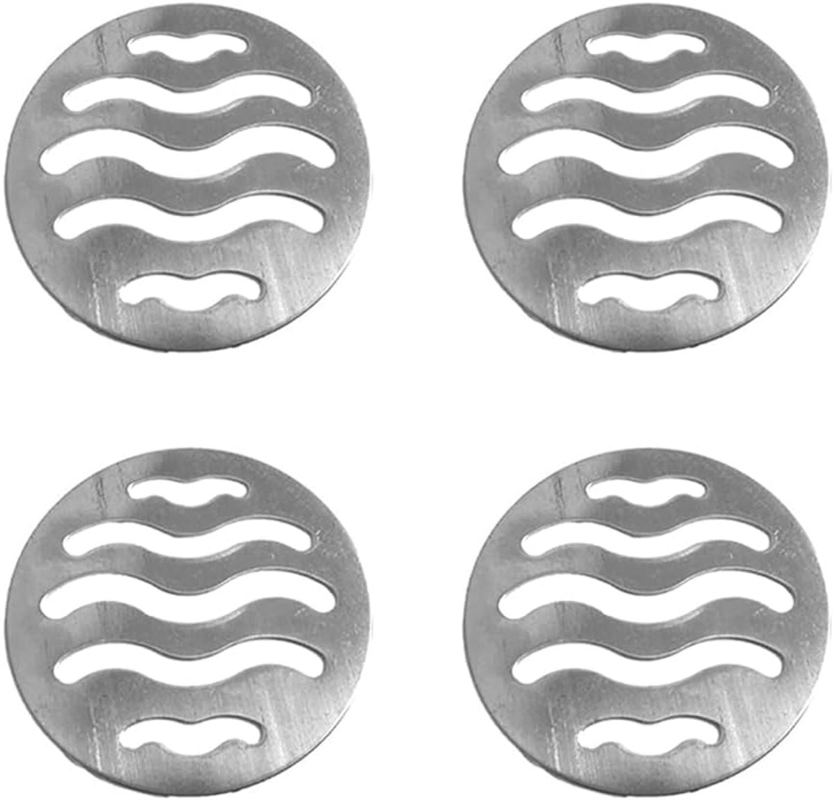 Rond afvoerrooster van roestvrij staal, Geschikt voor badkamers, keukens en daken (82 mm).