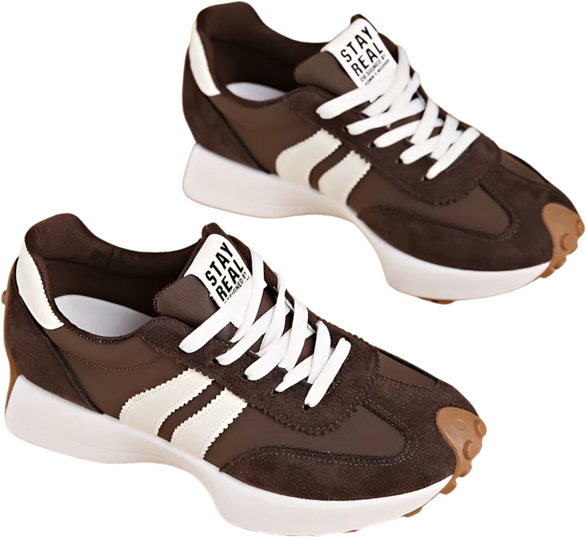Currero Schoenen Dames Sneakers Comfortabel Slippers Casual Volwassenen 37 Bruin