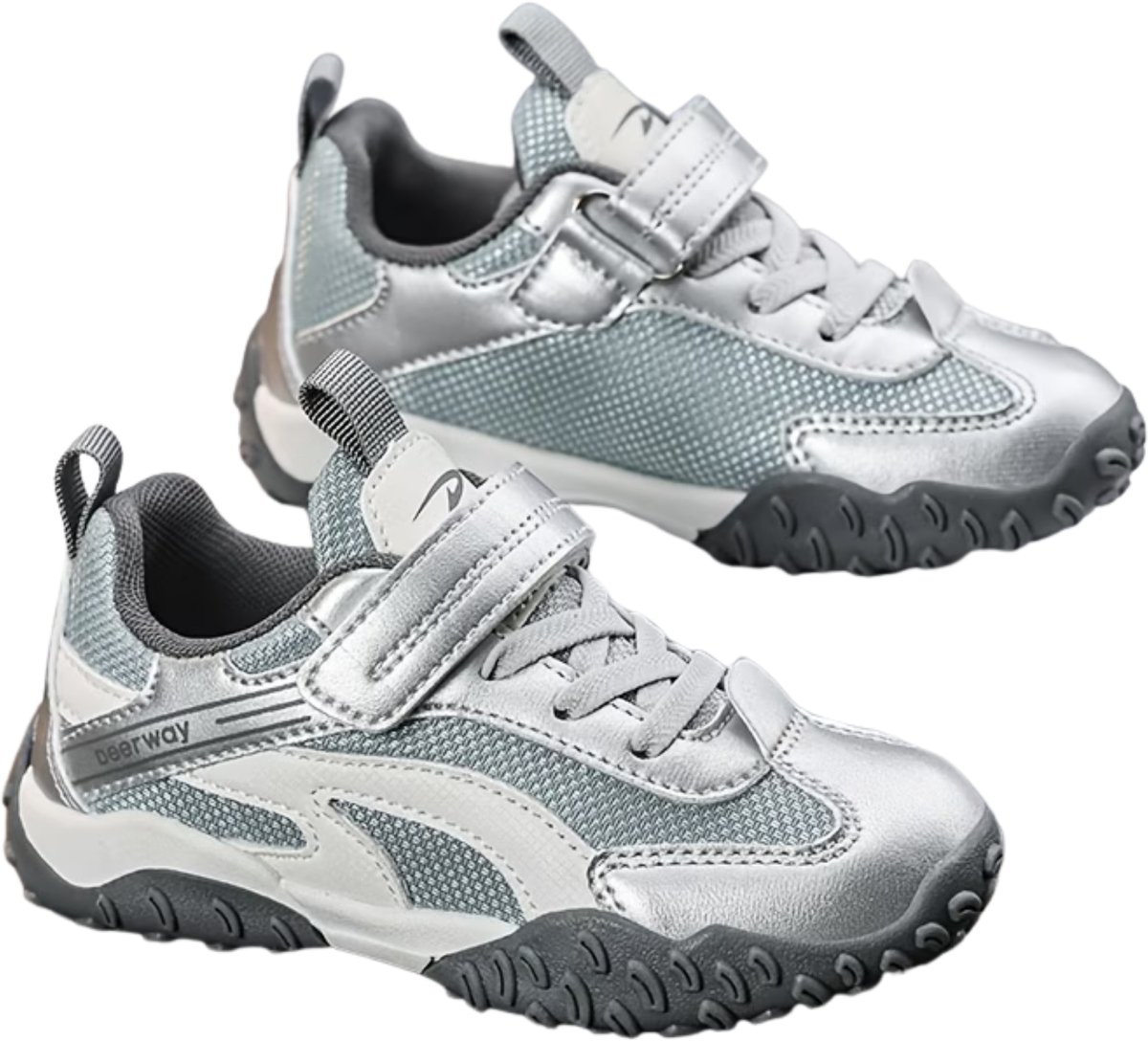 Currero Schoenen Jongens Sneakers Comfortabel Wandelschoenen Casual Kinder Schoenen Zilvergrijs