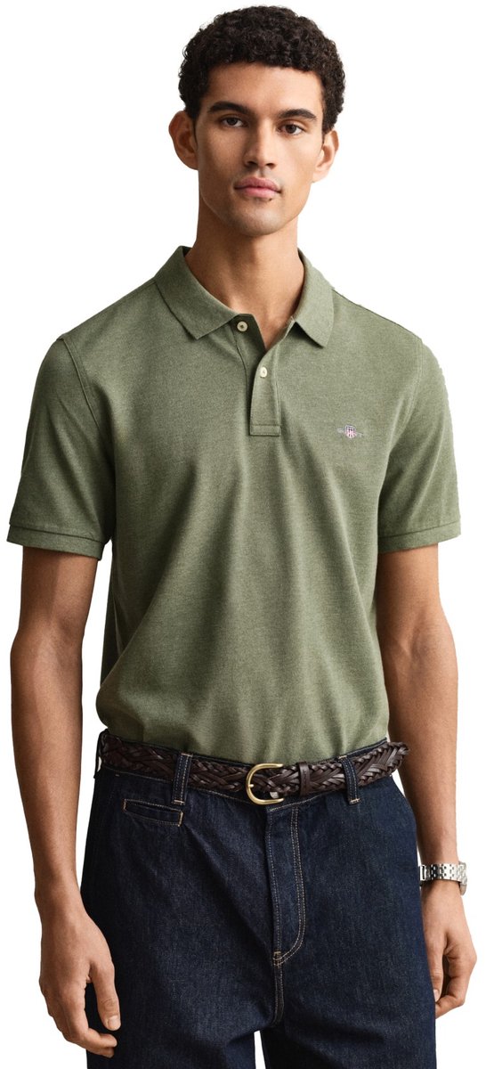 Gant poloshirt korte mouw groen