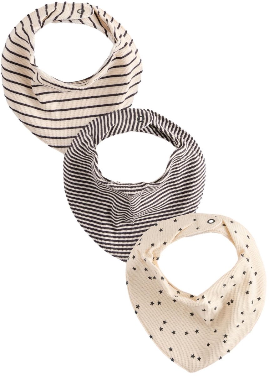 Next - Jongens - Set van 3 babyslabbetjes - Crème