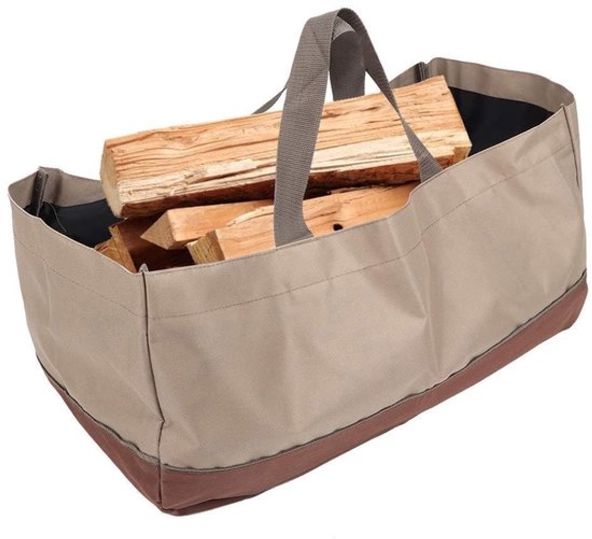 Brandhoutdrager Grote Canvas - Draagtas Open Haard - Houtopbergtas - Log Carrier - Camping - Duurzaam Materiaal - Houtdrager