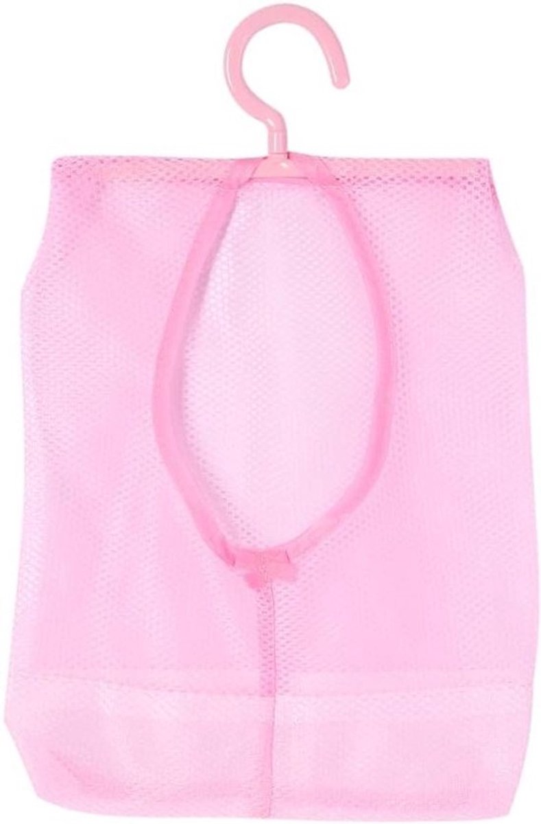 Mesh Opbergtas voor Badkamer en Reizen - Douche Organisator voor Sokken, Kousen, Beha - Cosmetica, Shampoo Houder - Roze - Multifunctioneel