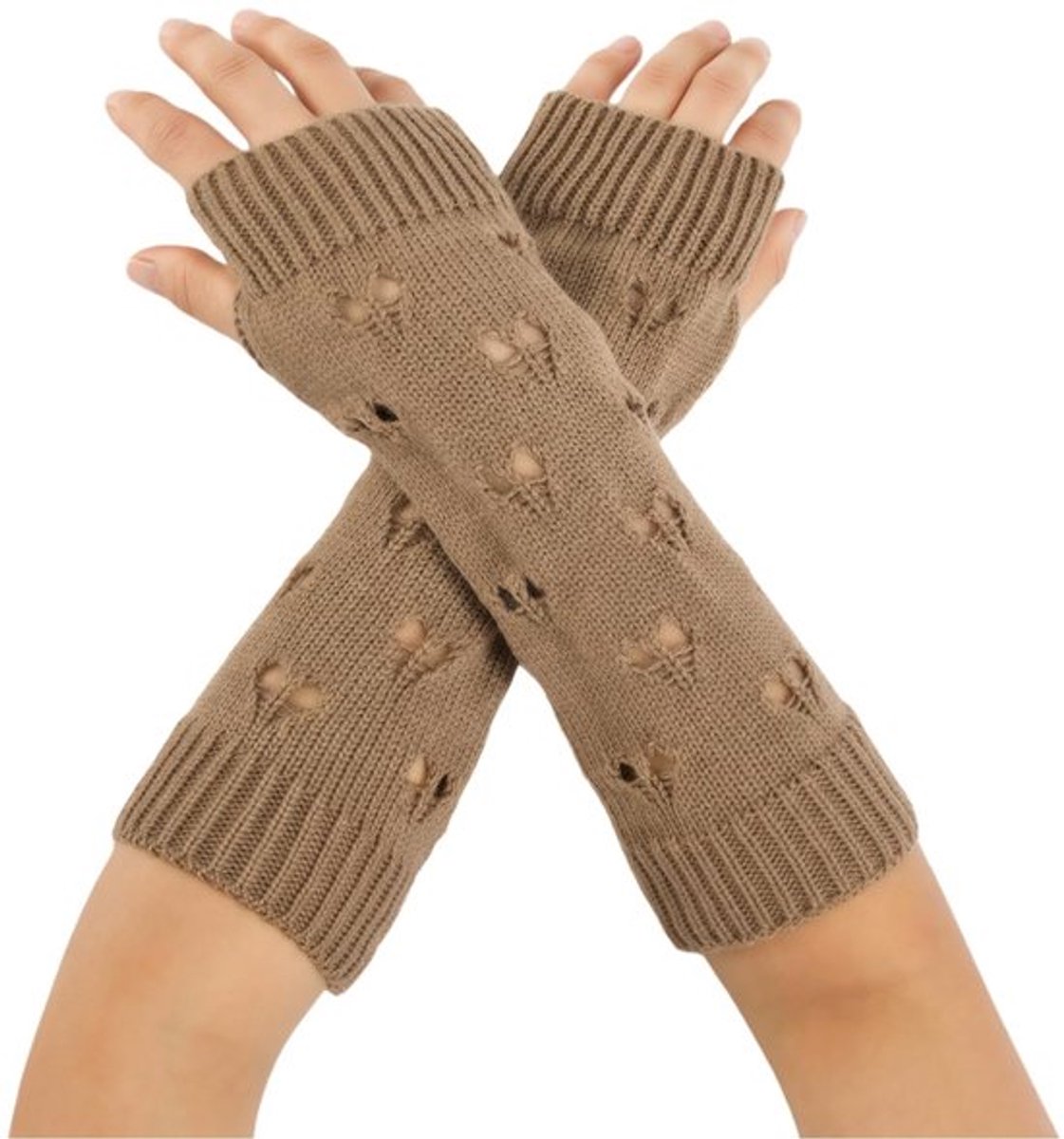 Handschoenen Vingerloos - Acryl Armwarmers 30,5 cm - Kostuumaccessoires - Halloween/Anime Cosplay - Lichtgewicht - Ademend Weefsel - Vingerloze Armwarmers