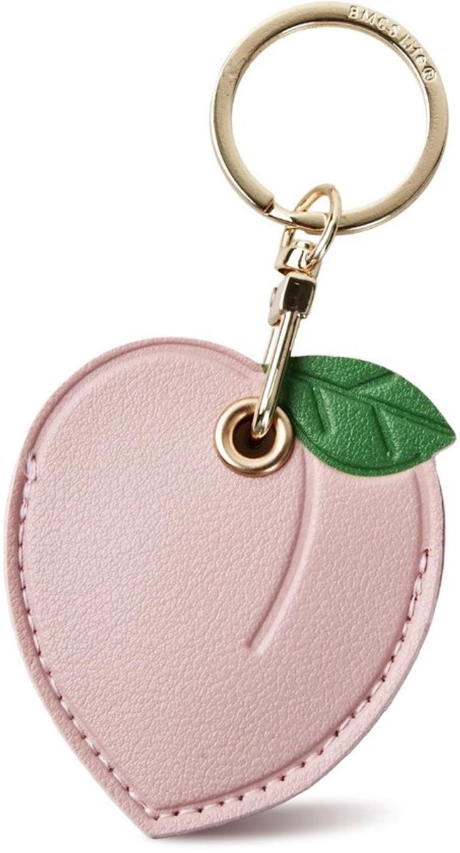 Sleutelhanger Creatief - Lederen Hoesje - Citroen - Schattig Fruit - Modematch - 7 x 5,5 cm - PU/Legering - Sleutelring