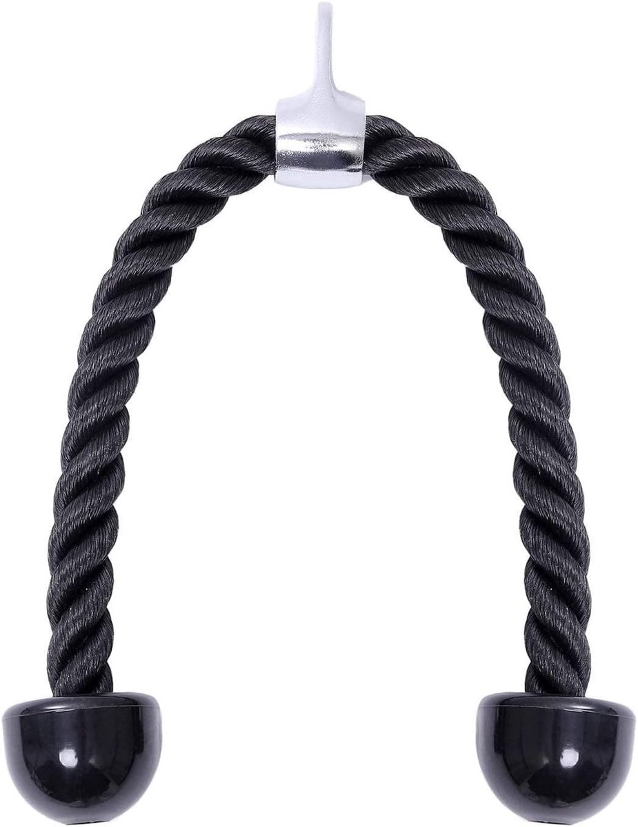70cm Heavy Duty Triceps Kabel Accessoire voor Fitness, Bodybuilding en Gym - Pull Down Touw, Sterk en Duurzaam Fitnessmateriaal