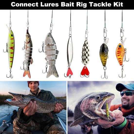 50 Stuks Stalen Voorzak, Pike Hengel Set met Swivels en Snaps, 5 Maten, RVS Vissaccessoires voor Roofvissen, Voorzak Hengel, Spider Fishing Accessoires — afbeelding 4