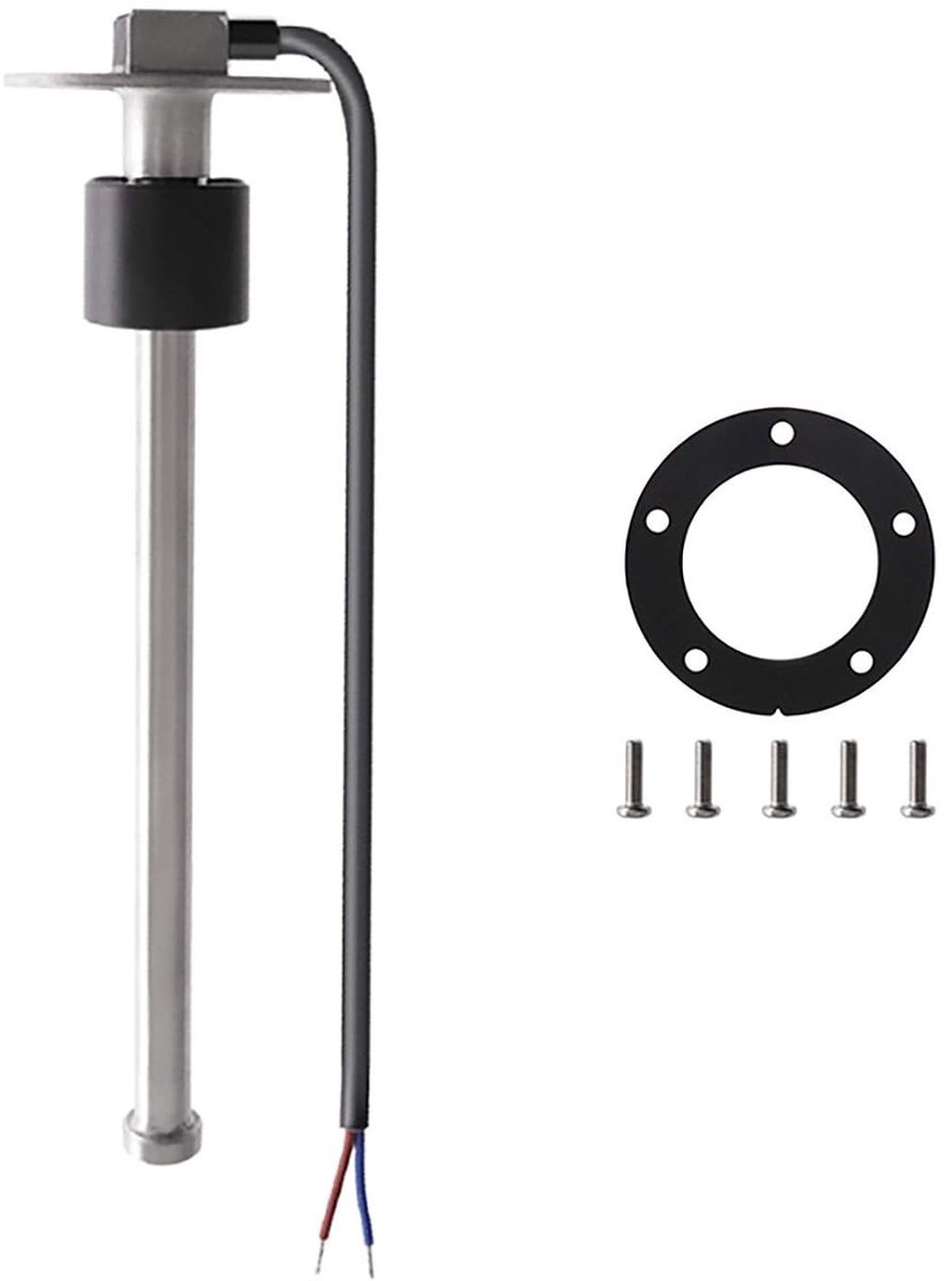 Stainless Steel Brandstofgas Transmitter voor Marine Toepassingen - 350mm Waterpeil Sensor met 5 Gaten voor Brandstof- en Watermeter 0~190ohm