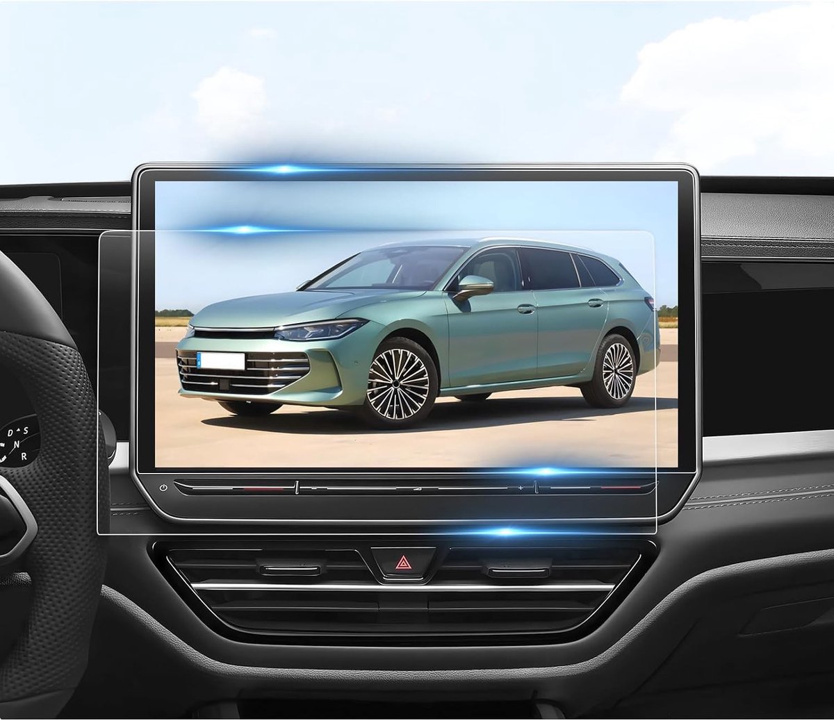 Premium Navigatiefilm voor VW Passat B9 Variant 2024-2025, 12.9 Inch Nano Krasbestendige Screen Protector, Beschermfolie en Accessoires (Set van 2)