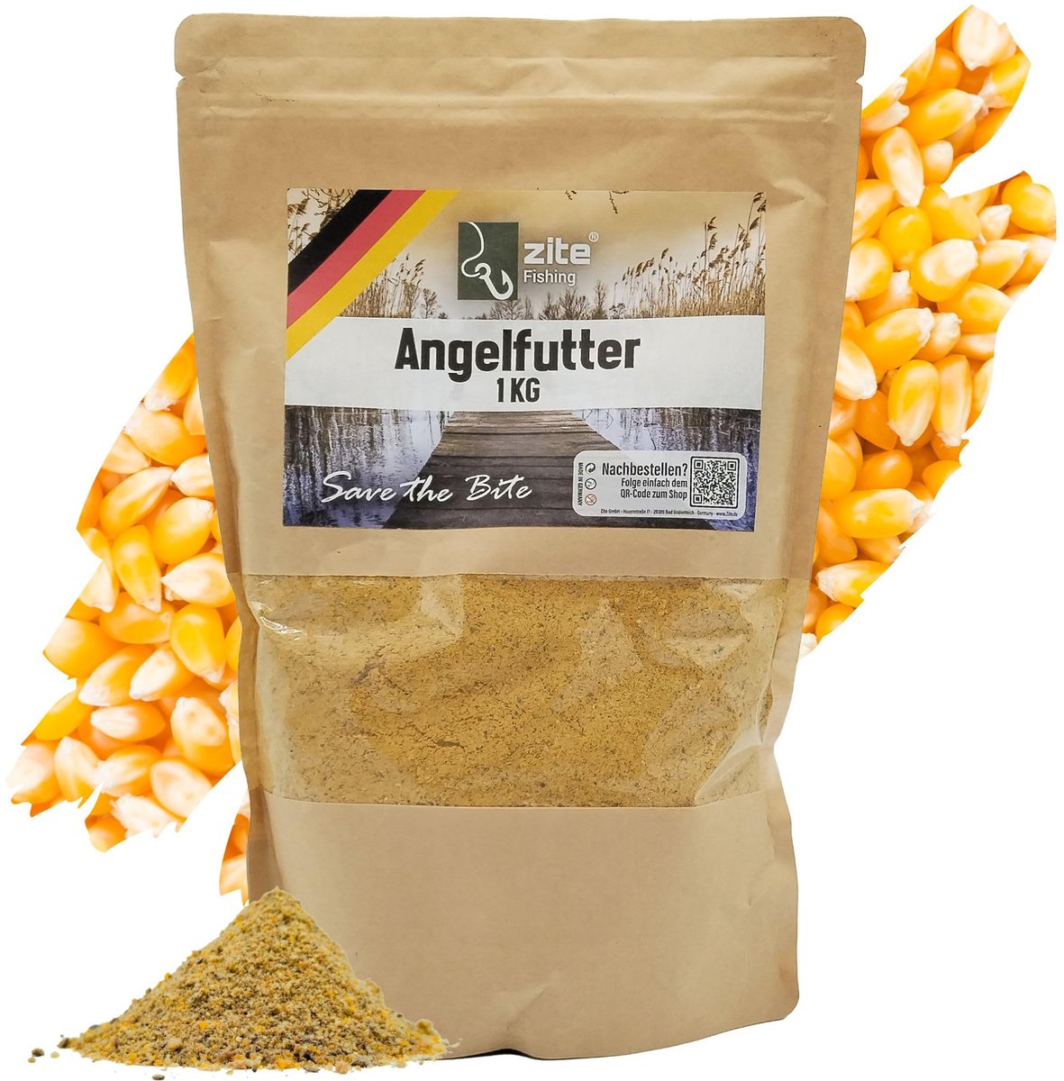 SnelShoppen - Zite Fishing Grondvoer voor Karpervissen, Sterk Lokeffect op Begraafvissen, 1 kg Hoogwaardig Grof Karpervoer, Hersluitbaar, Ideaal voor