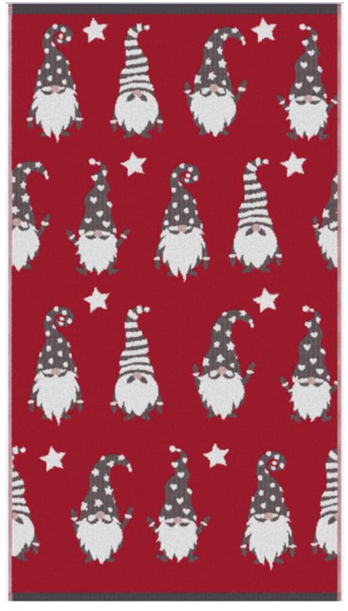 SnelShoppen - Fusion Badkamer Gonks Set van 2 Luxe Handdoeken - 100% Katoen Jacquard - 50 x 90cm Multi - Zacht en Absorberend voor Badkamer, Feest, en