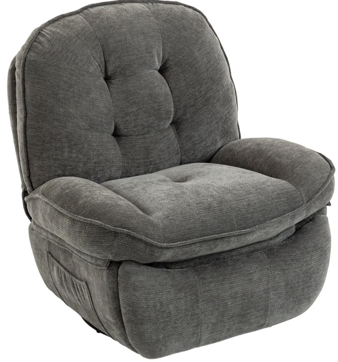 STILVORA Fauteuil 95 x 94 x 104 cm - Handmatig Verstelbaar Met Draaien, Schommelen En Voetensteun - Voor Woonkamer En Slaapkamer - Chenille Lichtgrijs