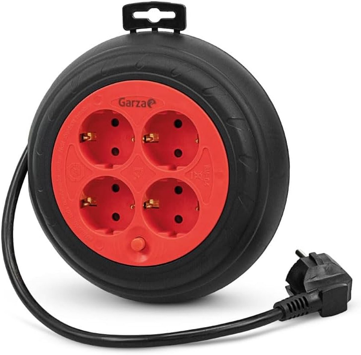 SnelShoppen - Kabelhaspel 4 Uitgangen Mini 3 Meter - Perfect voor Binnengebruik, Tuin, Camping, Feest en Keuken - Handig en Praktisch Accessoire