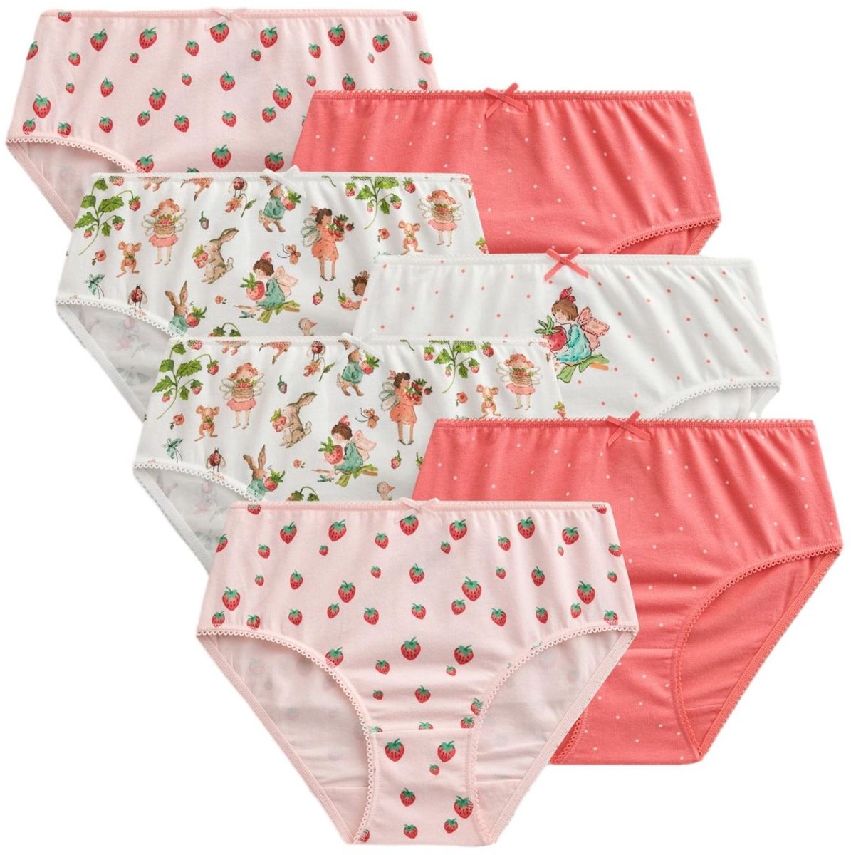 Next - Meisjes - Set van 7 slips - Rood