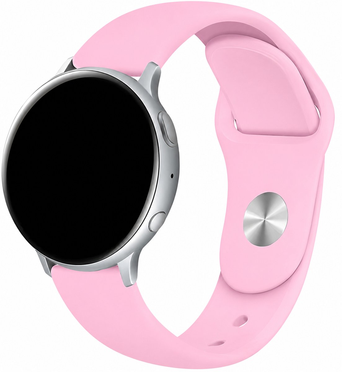 Innerlight® Smartwatch Siliconen Bandje 20mm - Roze - Sport Horlogebandje geschikt voor Samsung Galaxy Watch 7 / 6 / 5 / Pro / 4 / 3 / Active 2 - Polar Ignite / Unite – Huawei