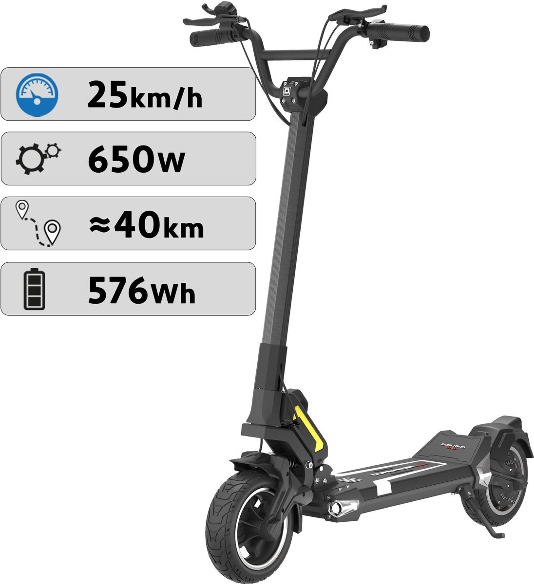 SnelShoppen - Elektrische Scooter Volwassenen - Dualtron Togo 48V / 12Ah DGT met 400W Motor, Bereik tot 40 km, Snelheid tot 25 km/u, Krachtig en Comfo
