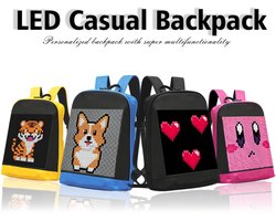 GYW LED Backpack L301 - Rugzak - Geel - Animaties, Teksten, Foto's & GIF's - Bluetooth Verbinding - Personaliseerbaar Display