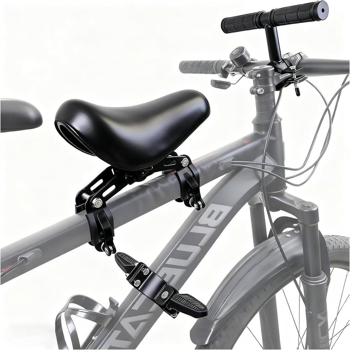 Fiets kinderzitje - Voorzitje kind - Veilig fietsen - Montage zonder gereedschap - 2-6 jaar - Zwart