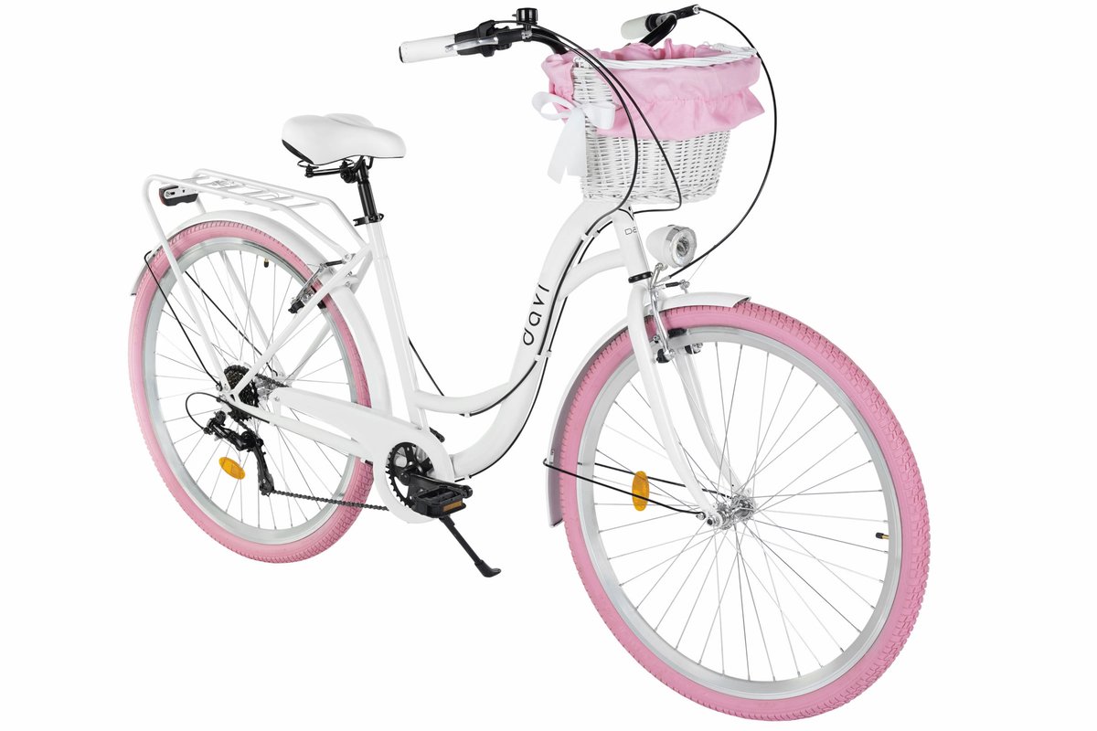 Davi Emma – Stadsfiets – 28 inch – 7 versnellingen – Wit Roze