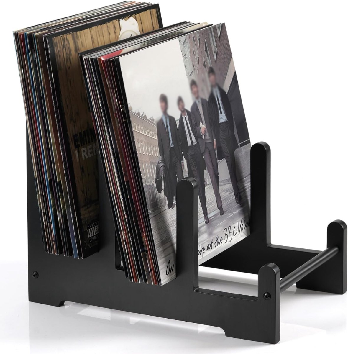 SNJY® LP Opbergsysteem - Vinyl Houder - Platenrek - 37D x 24B x 27H cm - Zwart