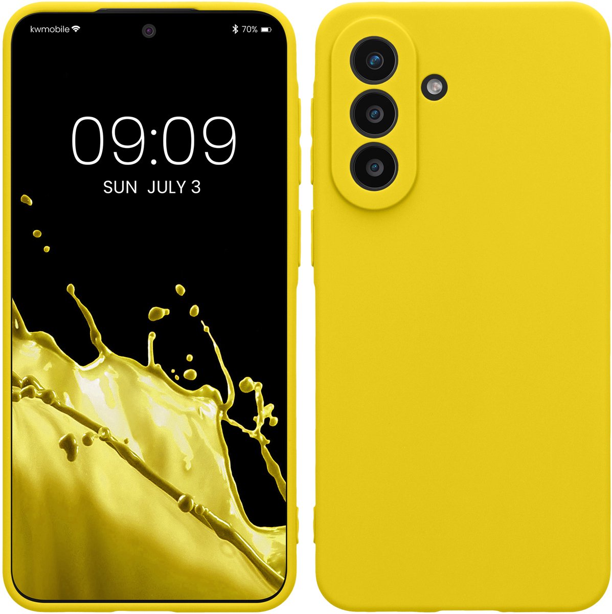 kwmobile telefoonhoesje geschikt voor Samsung Galaxy A57 5G - Hoesje voor smartphone - Precisie camera uitsnede - In stralend geel