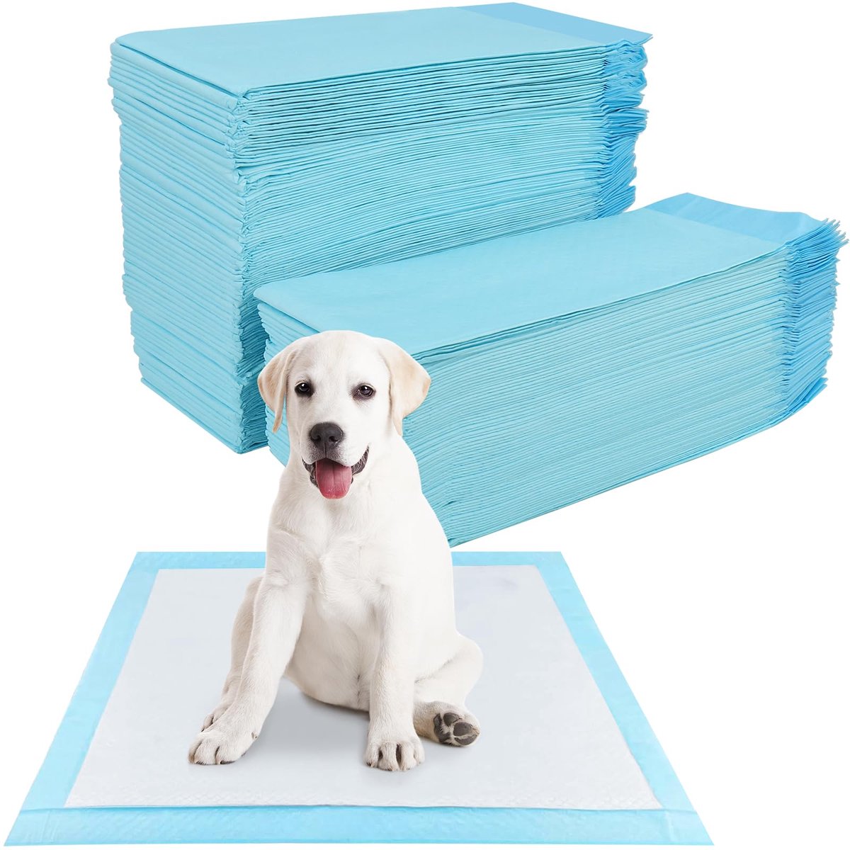 SnelShoppen - 100 stuks trainingspads voor honden en puppy's, 60 x 60 cm, lekvrij 5-laags PIPI-matten, sneldrogend oppervlak, ideaal voor binnengebrui