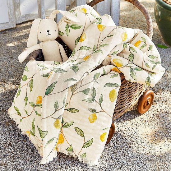 LOBERON Plaid Palerina geel/groen/crème