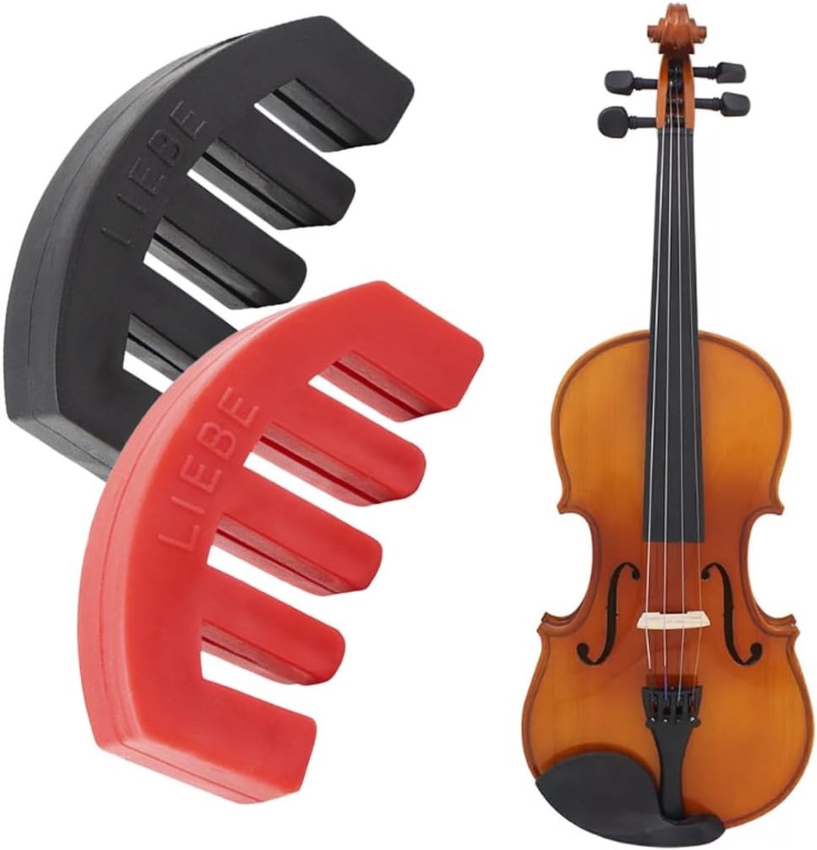 2 Stuks Zwarte Violin Demper, Ronde Tourte Demper voor Stil Oefenen en Geluidsbeheersing van Muziekinstrumenten