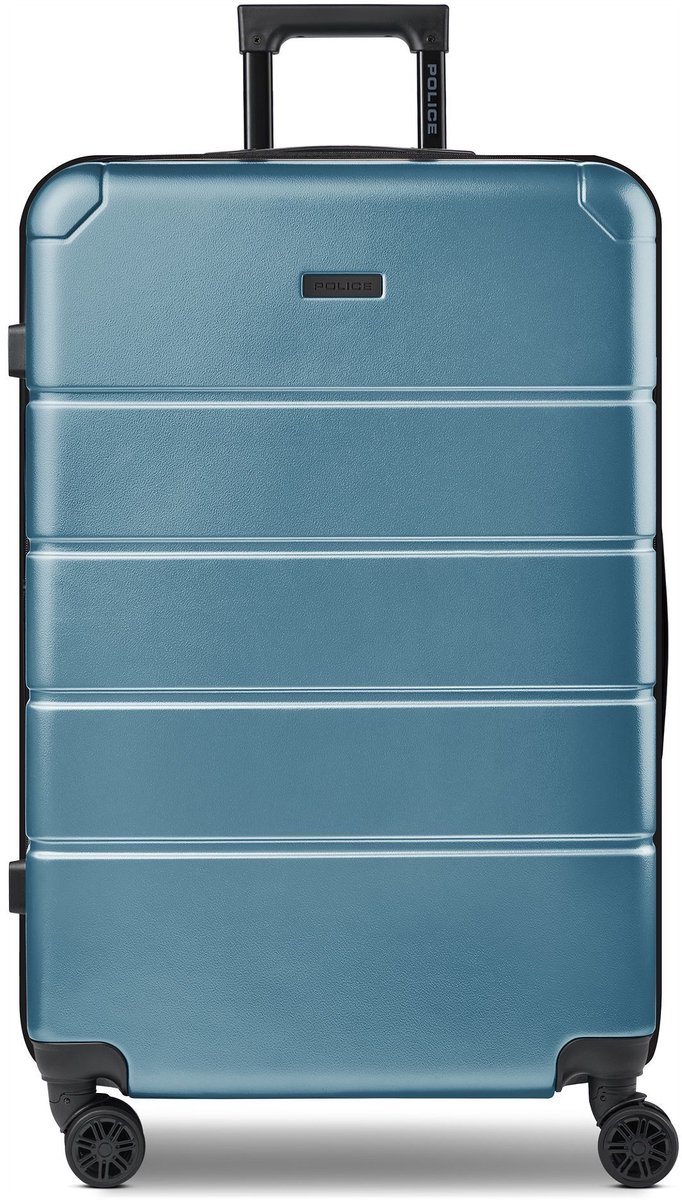 Police Dublin 4 wielen Trolley L 75 cm met uitbreidingsplooi - Harde bagage - Combinatieslot - ice blue