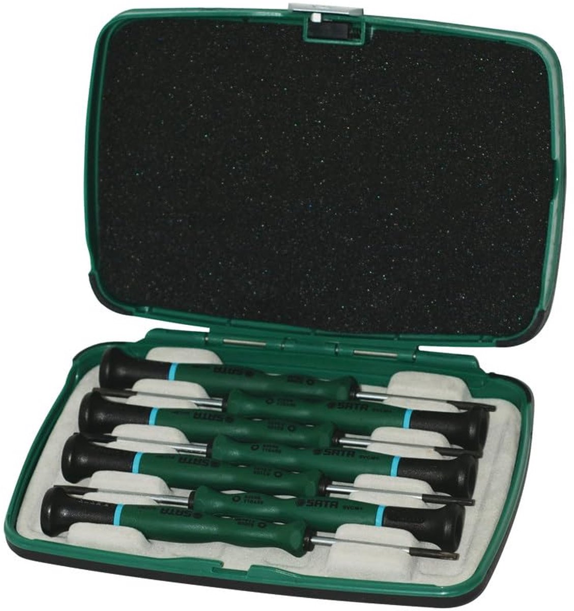 SnelShoppen - 7-delige Precision Torx® schroevendraaierset T5 - T15 met opbergkoffer, ideaal voor klussen, reparaties, en onderhoud in huis en garage