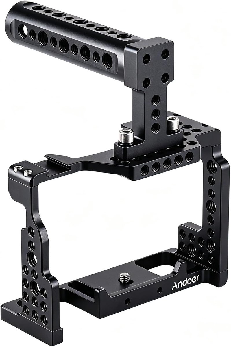 Camera Cage Set met Top Handle en 15mm Rod Base Plate voor Sony A7II/A7III/A7SII - Aluminium Film Stabilizer voor Videoproductie en Fotografie