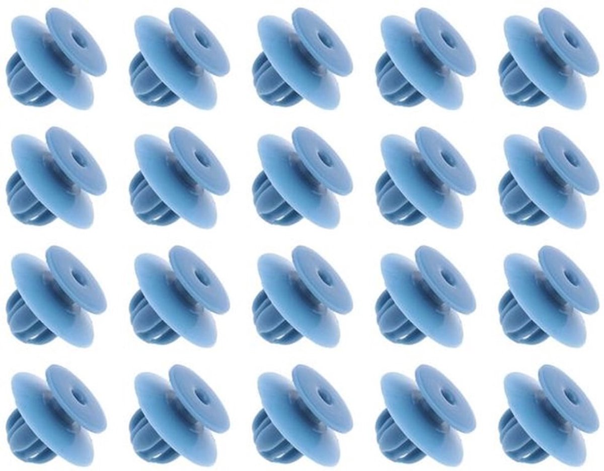 Bevestigingsmiddel Blauw - Auto Wielboog Trim Clips - Plastic Houder - Pack van 20 - Compatibel met Mitsubishi L200 - MPN: MU000977/MU000588