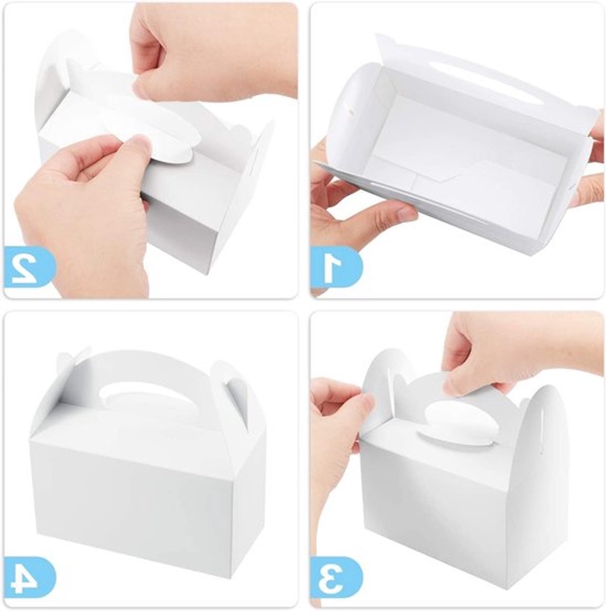 30 Stuks Decoratieve Kraft Papieren Cadeau Dozen met Deksel voor DIY Creaties, Verjaardagsfeesten en Bruiloften