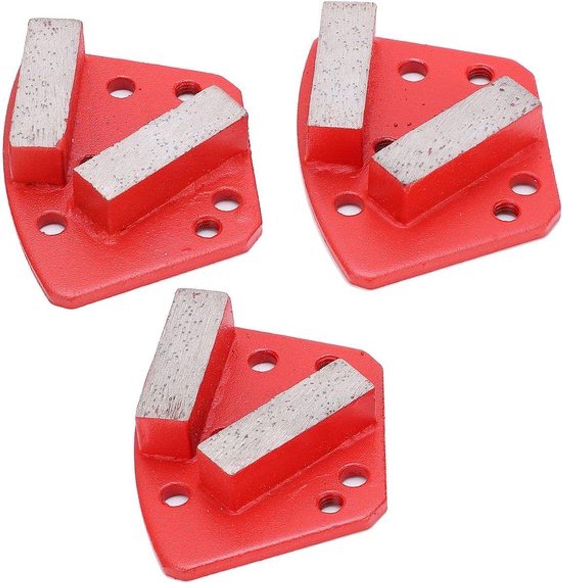 Trapezoidale Diamant Slijp schoenen, 3 Stuks 30# met 6 Gaten voor Beton Slijpmachines en Vloerbewerking