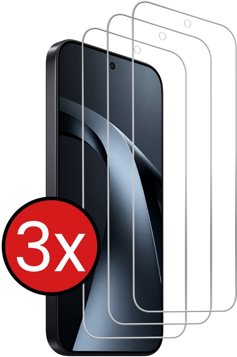 Screenprotector - 3 Stuks - Geschikt voor Xiaomi 17T - Extra Sterk - Beschermglas - Gehard Glas - Tempered Glass - Screen Protector