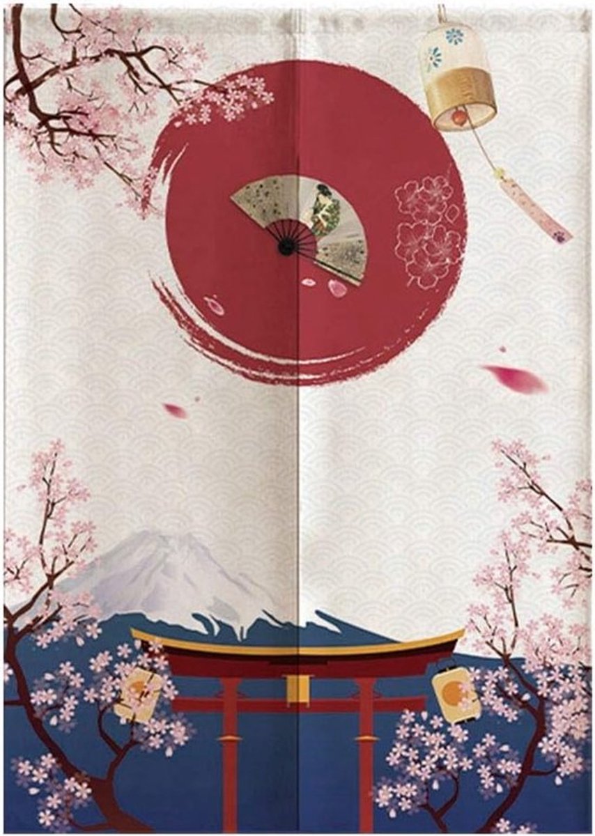 Stijlvolle Japanse Deurafscheiding Gelaagde Gordijnen voor Kinderkamer, Slaapkamer en Keuken - 85 x 120 cm