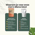 Vergelijking tussen de GOYU Lion's Mane capsules in kraft pouch en de verpakking van andere aanbieders (zilveren zakje).