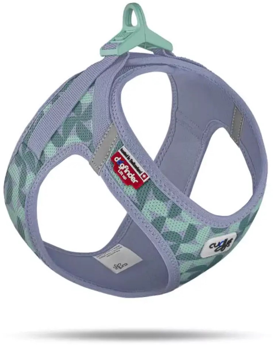 Curli Hondentuig Clasp Vest Harness Semi Cirkel Blauw Maat XS: 34-38 cm