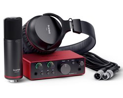 SnelShoppen - USB-Audio-Interface Bundel voor Songwriters, Gitaristen, Zangers en Producers - Focusrite Scarlett Solo Studio 4e Generatie met Condensa