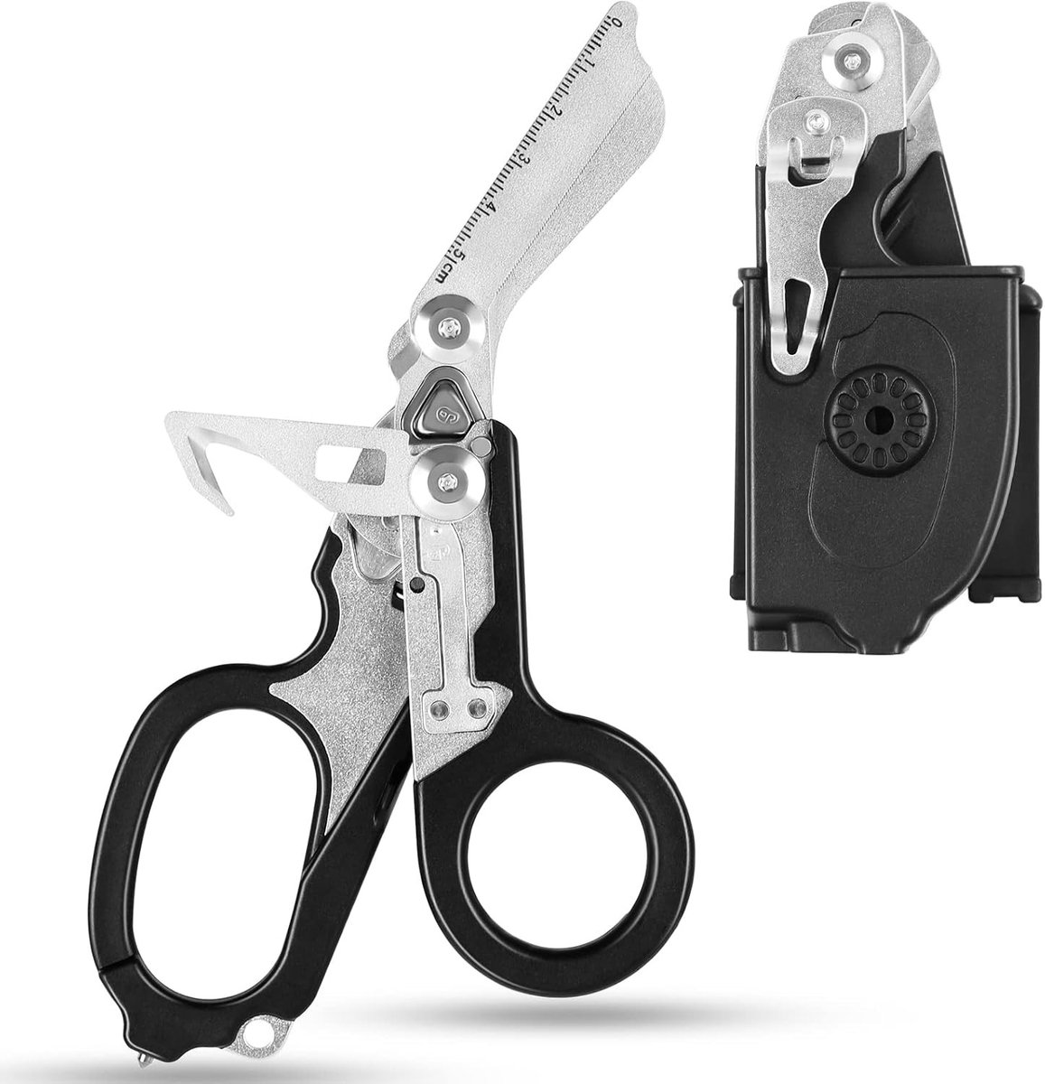 Multifunctionele 6-in-1 Schaar voor Noodhulp, Glas Snijden, Riem Snijden en Kamperen