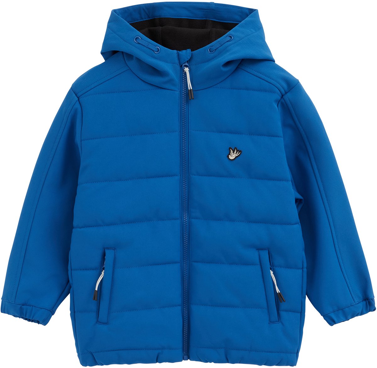 WE Fashion Jongens softshell jas met capuchon en embroidery