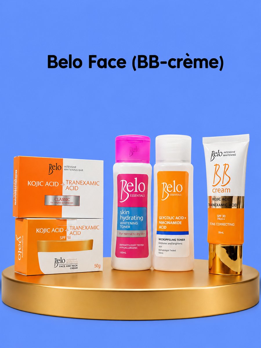 Belo Face BB Cream – Verhelderende & Hydraterende Gezichtscrème – Egaliseert de Huidtint, Verbergt Onvolkomenheden & Geeft een Natuurlijke, Stralende Finish – Voor een Gladde, Frisse & Gezonde Huid