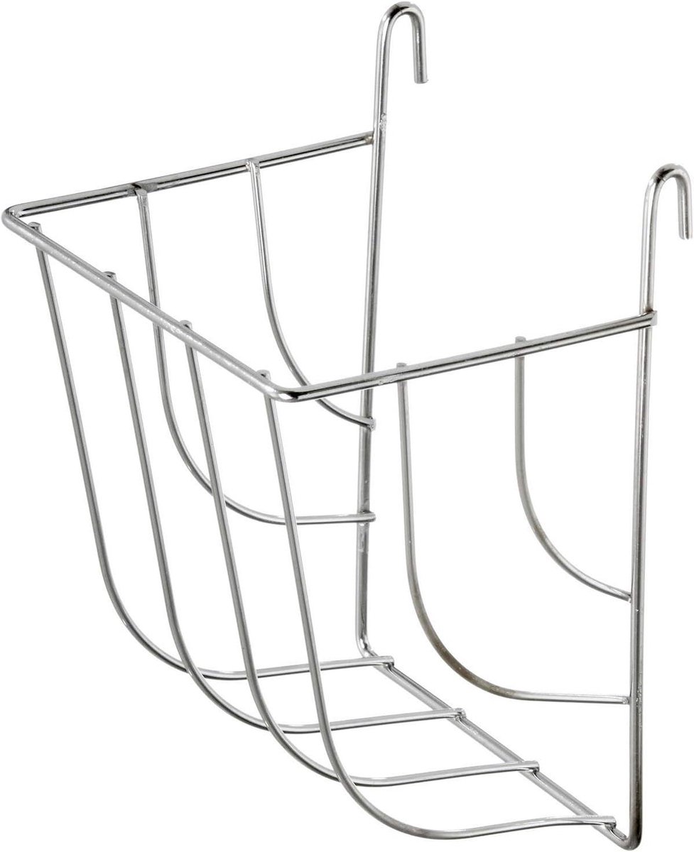 Hooiruif Knaagdier - Voer Dispenser - Voer Aanbieden - Eenvoudig Praktisch - 20 cm - Zilver