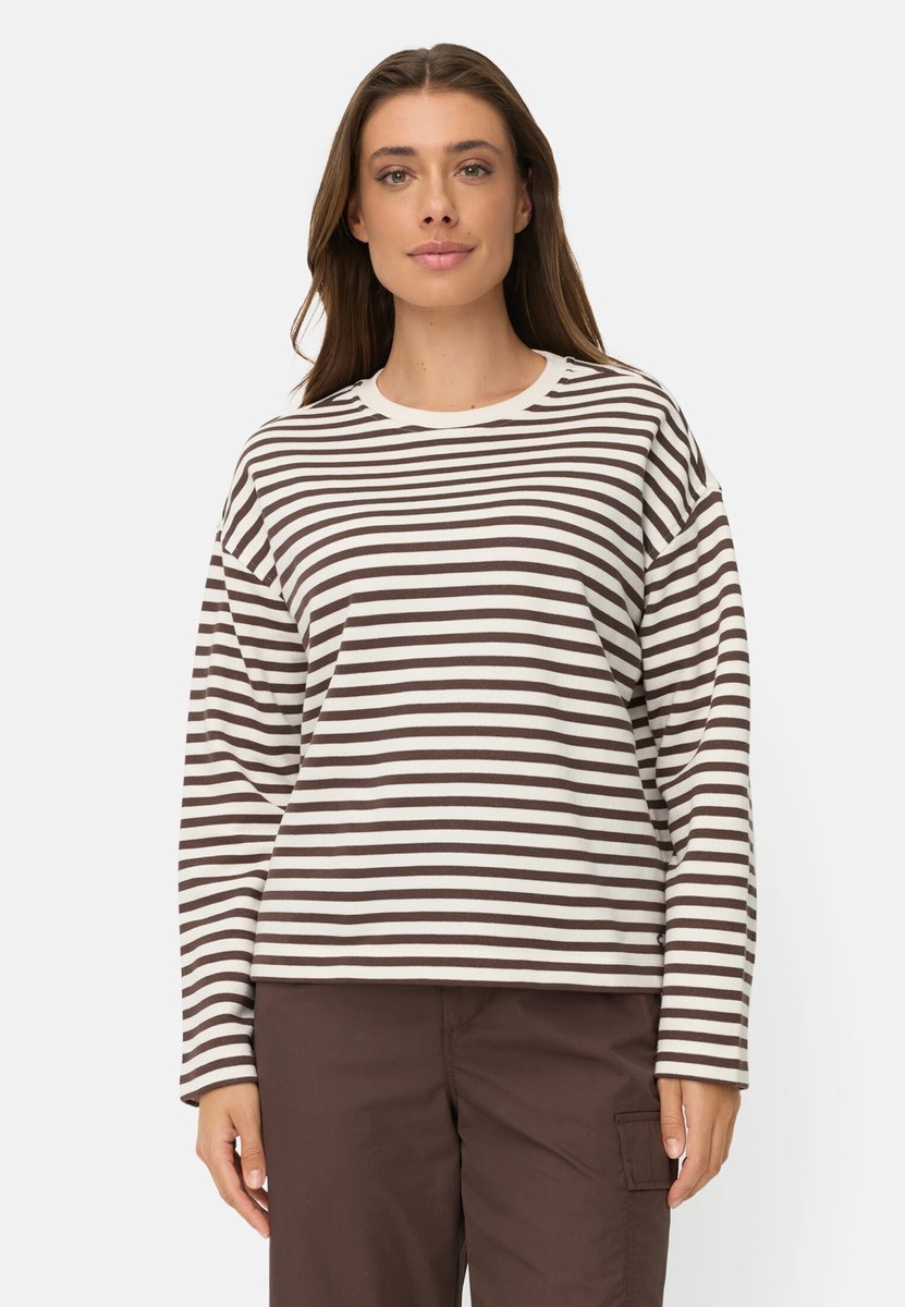 camel active Sweatshirt van een katoenmix - Maat womenswear-XXS - Bruin