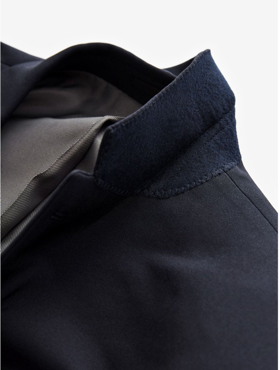 Next - Heren - Normale Pasvorm - Must-have kostuum: colbert - Long - Blauw
