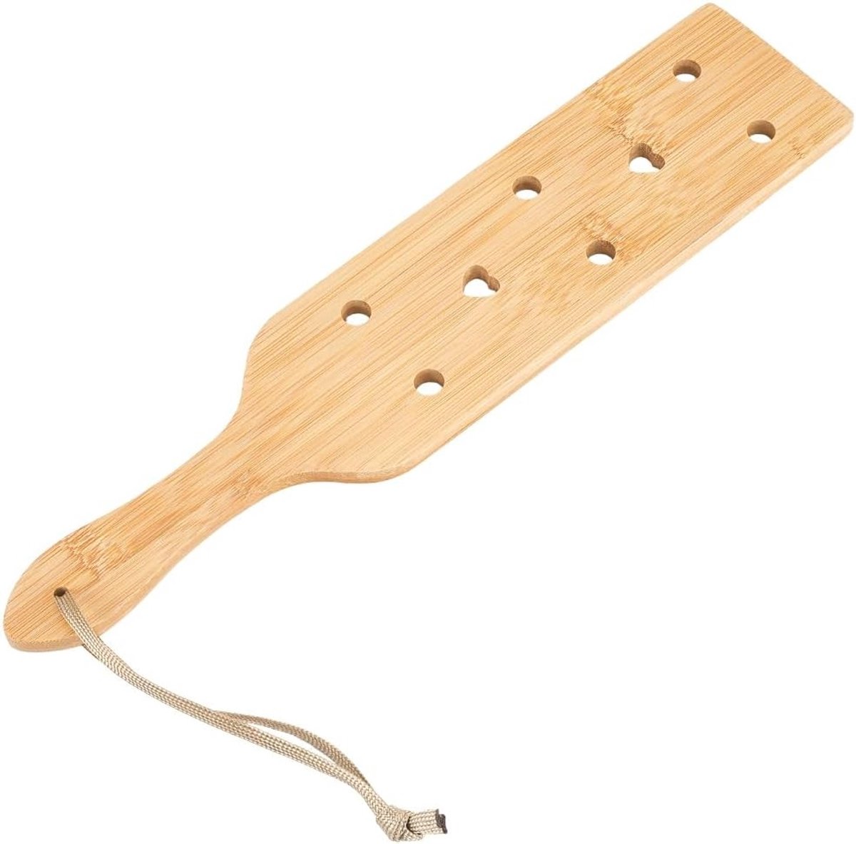 Houten Peddel met Hartvormige Luchtgaatjes voor Kamperen, Hiking en Picknicks - Lichtgewicht en Glad 33.5 x 7 cm
