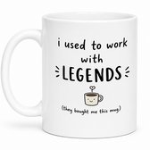 Afscheid Collega Mok 330 ml - I Used To Work With Legends - Nieuwe Baan