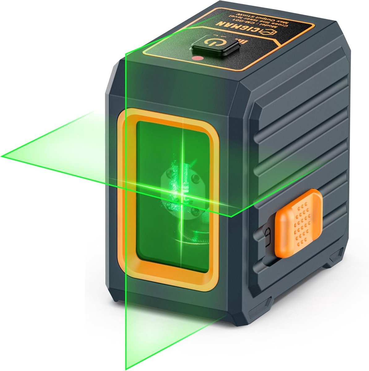 SnelShoppen - Kruislijnlaser Groen Zelfbalancerend Laserniveau Horizontaal en Verticaal met Rode Lijnlaser 2 AA Batterijen & Opbergtas CMG01