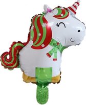 Folieballon Kerst eenhoorn 40 x 45 cm